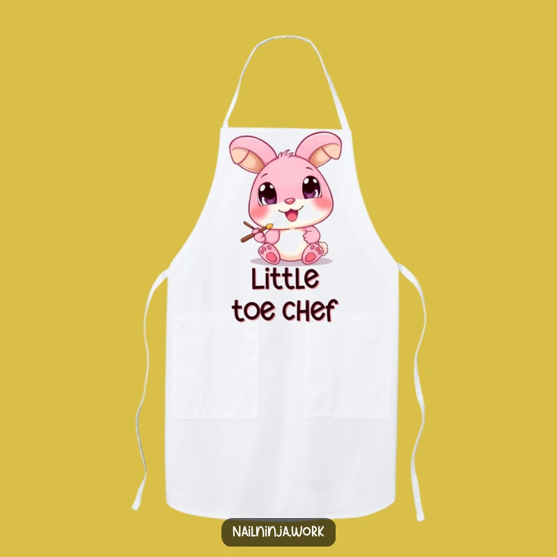 Funny Bunny Nail Art Apron: Get Creative with Humorous Style