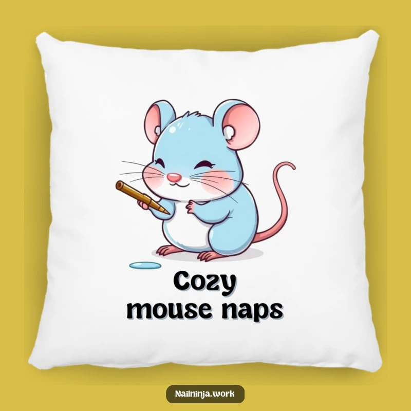 Funny Mouse Nail Polish Pillow: Cuddle Up with Tiny Humorous Charm