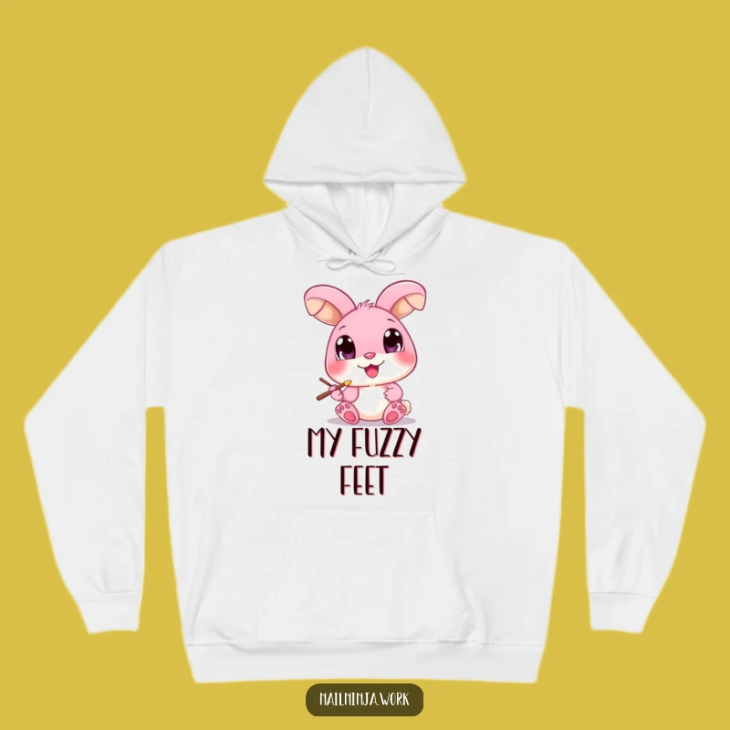 Funny Bunny Nail Painter Hoodie: Cozy Comfort with a Humorous Touch