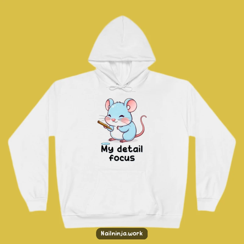 Funny Mouse Nail Art Hoodie: Cozy Comfort with Tiny Humor