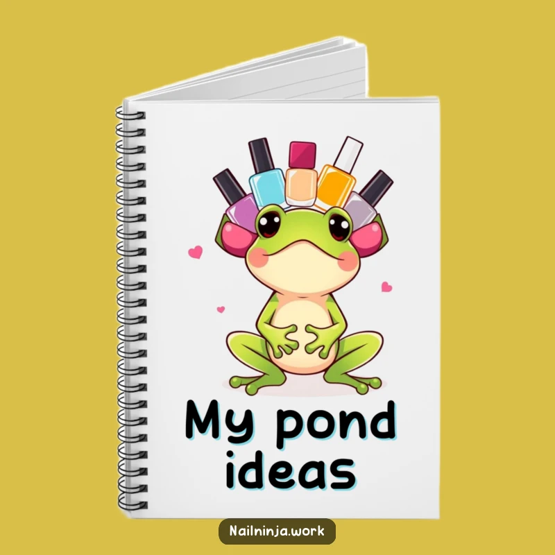 Funny Frog Nail Polish Notebook: Jot Down Ideas with Bouncy Style